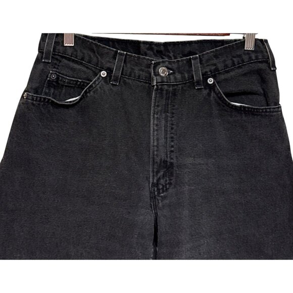 Levi's Men's 560 Jeans Orange Tab Black Loose Fit Tapered Leg 90s USA 32 x 29 - Picture 2 of 10